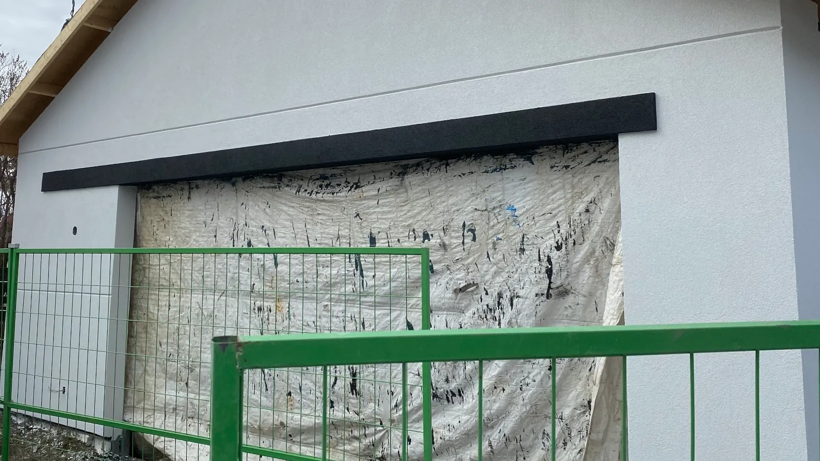 Front view EIFS garage Edmonton